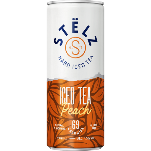 STELZ HARD ICED TEA PEACH BLIK - 12X 25 CL